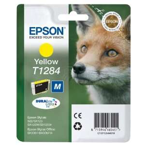 Epson T1284 Amarillo Cartucho de Tinta Original - C13T12844012. 3.5 ml