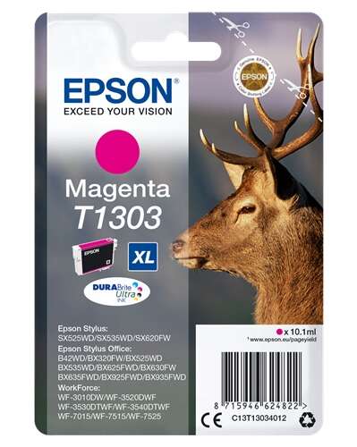 Epson T1303 Magenta Cartucho de Tinta Original - C13T13034012. 755 Paginas