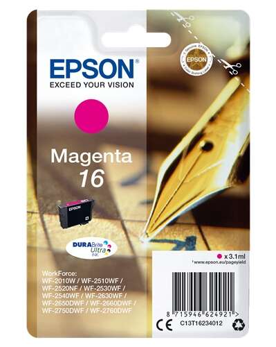 Epson T1623 Magenta Cartucho de Tinta Original - C13T16234012. 165 Paginas