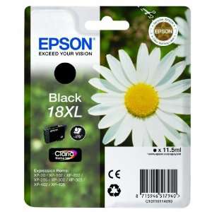 Epson T1811 (18XL) Negro Cartucho de Tinta Original - C13T18114012. 11.5 ml