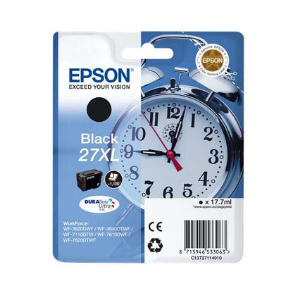Epson T2711 (27XL) Negro Cartucho de Tinta Original - C13T27114012. 1.100 Paginas