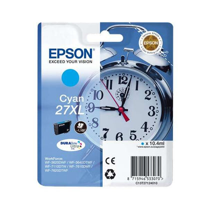 Epson T2712 (27XL) Cyan Cartucho de Tinta Original - C13T27124012. 1.100 Paginas