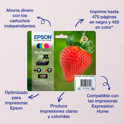 Tinta Epson 29 T2986 Pack Negro/Tricolor (C13T29864012)