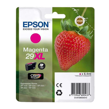 Epson T2993 (29XL) Magenta Cartucho de Tinta Original - C13T29934012. 6.4 ml