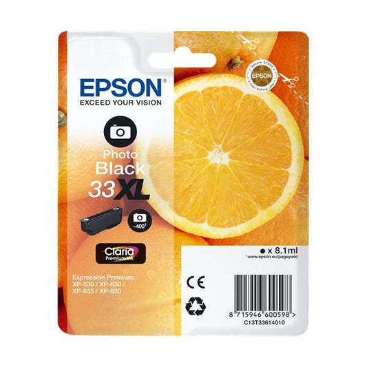 Epson T3361 (33XL) Black Original Ink Cartridge - C13T33614012