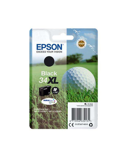 Epson T3471 (34XL) Negro Cartucho de Tinta Original - C13T34714010. 1.100 Paginas