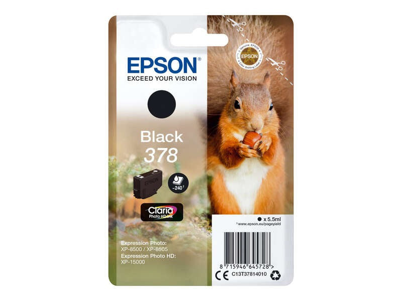 Tinta Epson 378 Negro Claria Photo (C13T37814010)