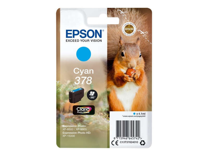 Tinta Epson 378 Cian Claria Photo (C13T37824010)