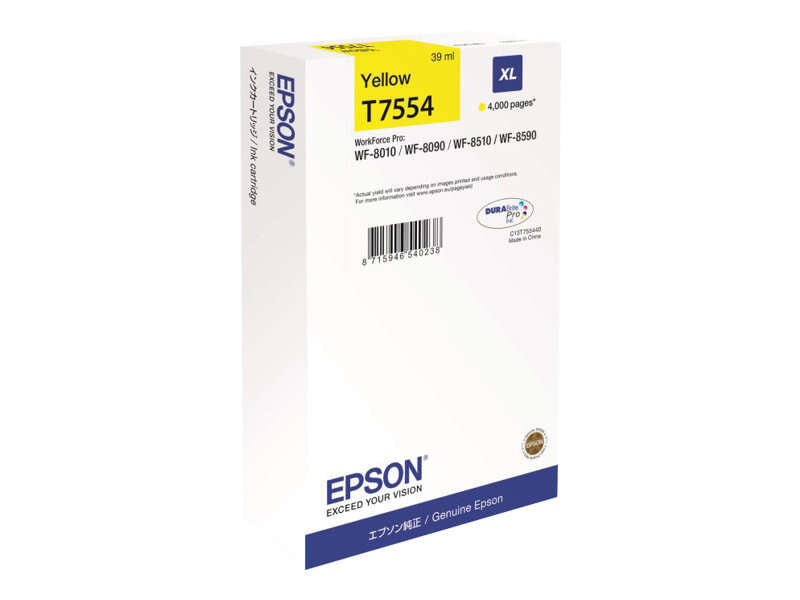 Epson T7554 Yellow Original Ink Cartridge - C13T755440/C13T75544N