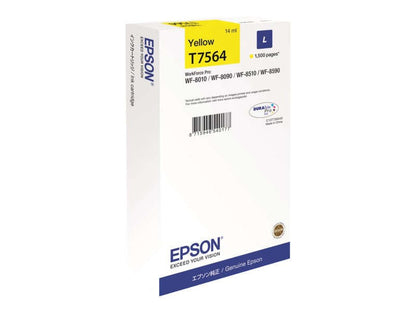 Tinta Epson T7564 Amarillo 14ml 1500 páginas (C13T75644