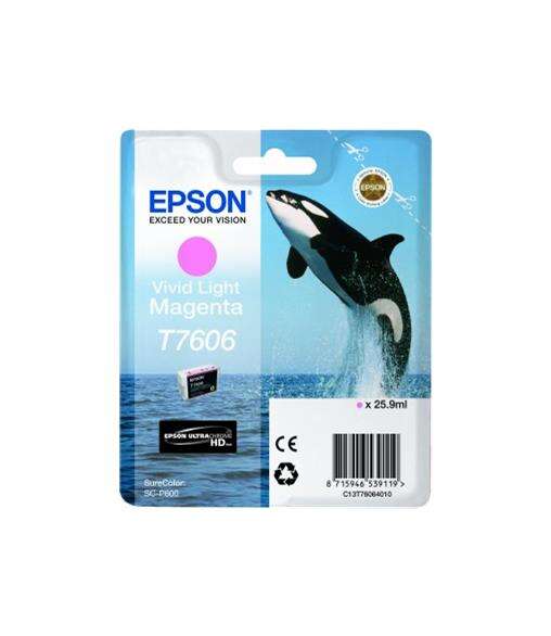 Epson T7606 Magenta Light Original Ink Cartridge - C13T76064010