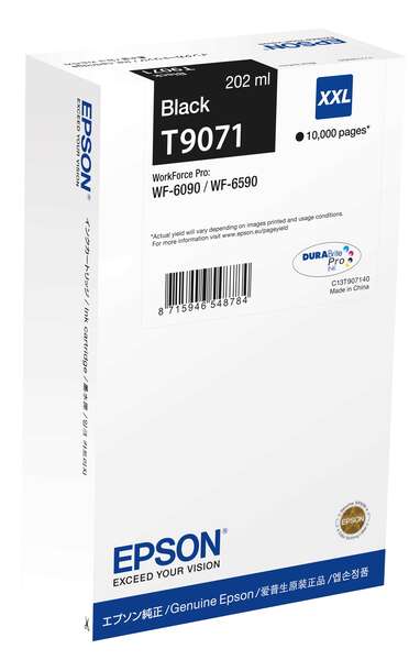Epson T9071 Negro Cartucho de Tinta Original - C13T907140. 10.000 Paginas
