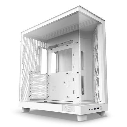 Caja NZXT H6 Flow RGB ATX mATX Blanca (CC-H61FW-R1)