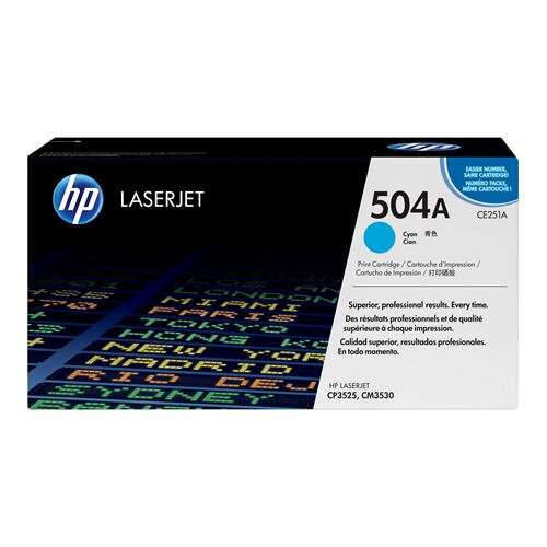 HP CE251A Cyan Original Toner Cartridge - 504A