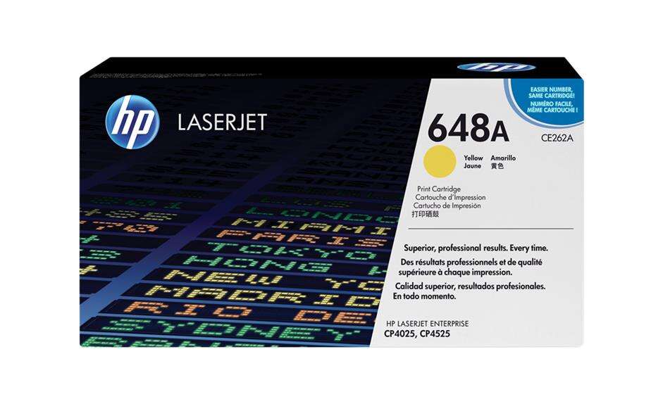 HP CE262A Yellow Original Toner Cartridge - 648A