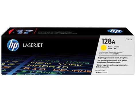 HP CE322A Yellow Original Toner Cartridge - 128A