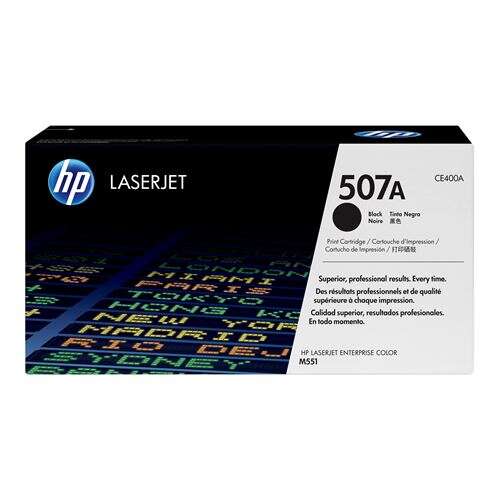 HP CE400A Black Original Toner Cartridge - 507A