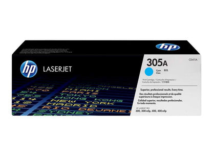 HP CE411A Cyan Cartucho de Toner Original - 305A. 2.600 Paginas