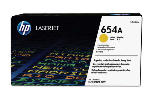HP CF332A Yellow Original Toner Cartridge - 654A