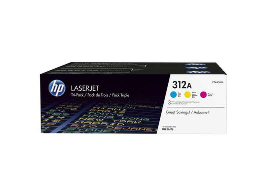 HP CF440AM 3-Pack Original Toner Cartridges - 312A