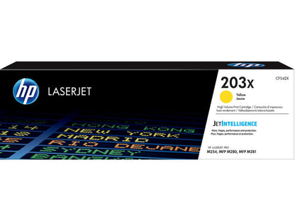 HP CF542X Amarillo Cartucho de Toner Original - 203X. 2.500 Paginas