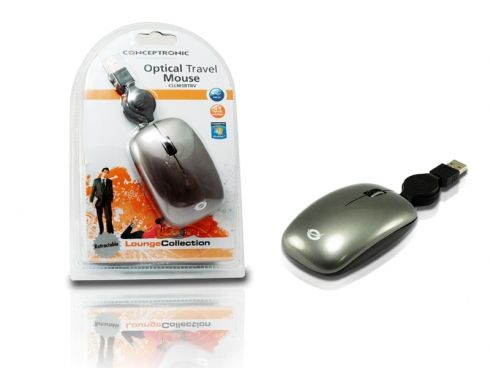 Ratón CONCEPTRONIC Óptico USB-A 800dpi Gris (CLLM3BTRV)