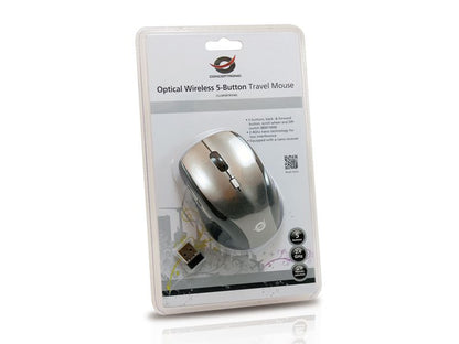Ratón CONCEPTRONIC Óptico RF 1600dpi Gris (CLLM5BTRVWL)