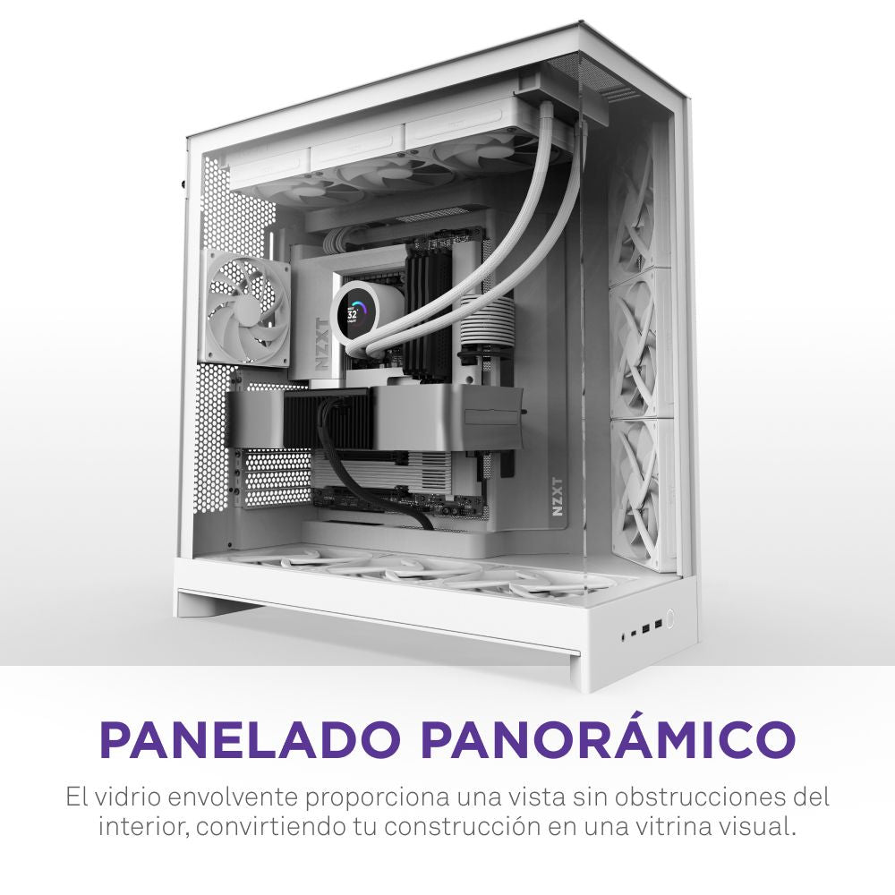 Caja NZXT H9 Flow ATX EATX mATX Blanca (CM-H92FW-01)