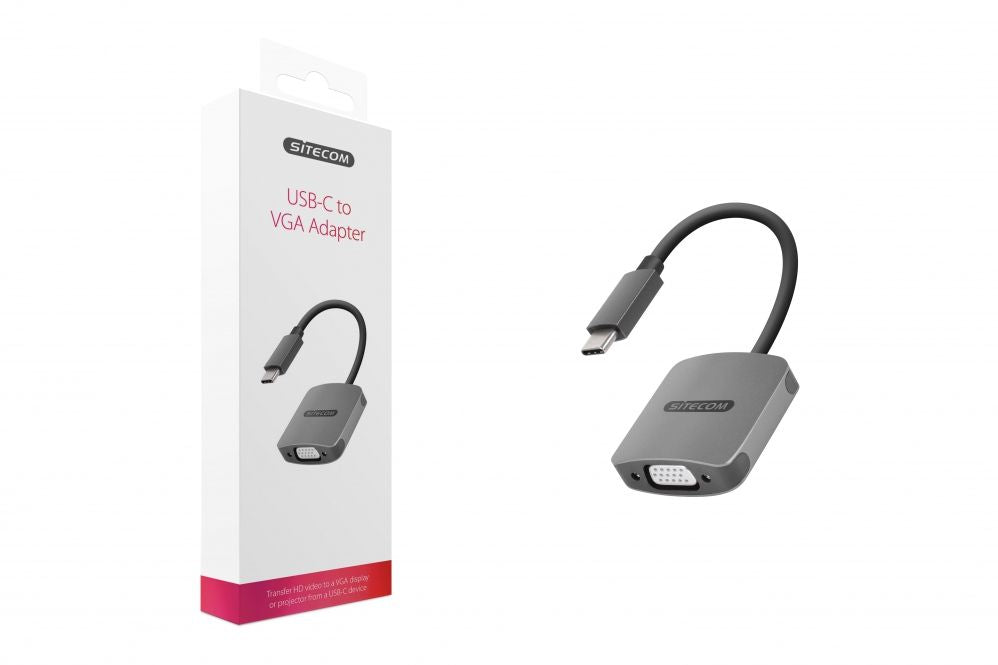 Adaptador Sitecom USB-C a VGA Gris (CN-371)