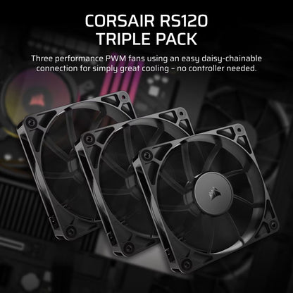 Ventilador Corsair RS120 Pack 3 Negro (CO-9050189-WW)
