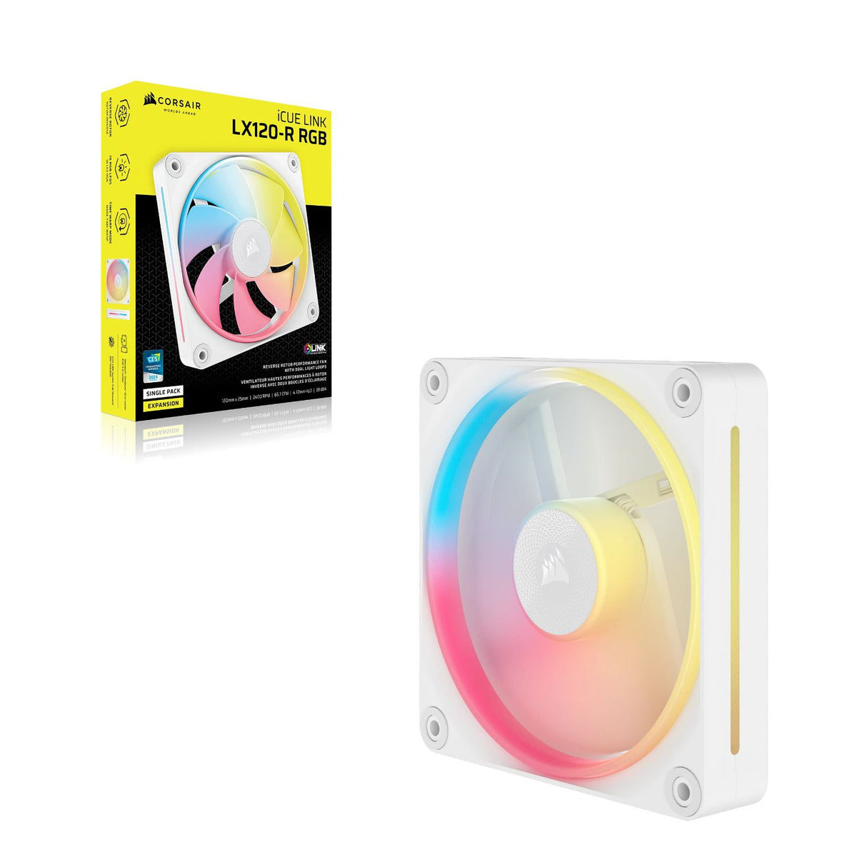 Ventilador Corsair LX120-R RGB Blanco (CO-9051053-WW)