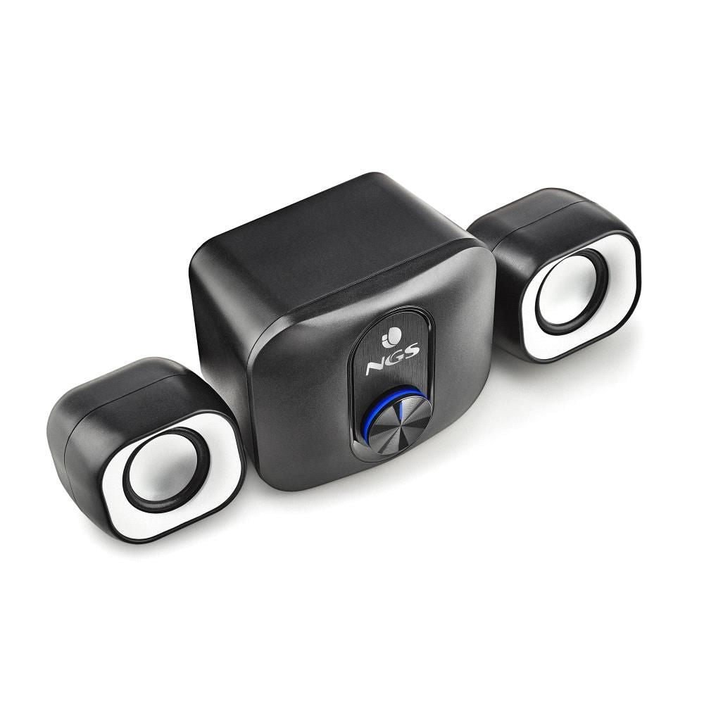Mini Altavoces NGS 2.1 20W USB 3.5mm Negros (COMET2.1)