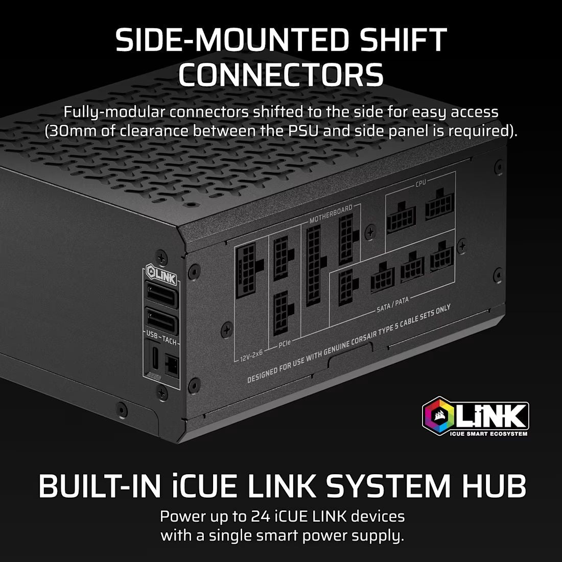Fuente Corsair ICUE LINK HX1000I SHIFT (CP-9020265-EU)
