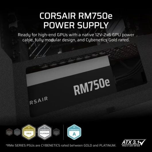 Fuente Corsair RM750E ATX 750W 80+ Gold (CP-9020295-EU)