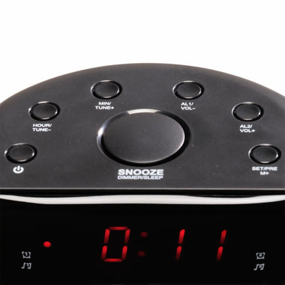 Radio Despertador DENVER Alarma Dual Negro (CR-430MK2)