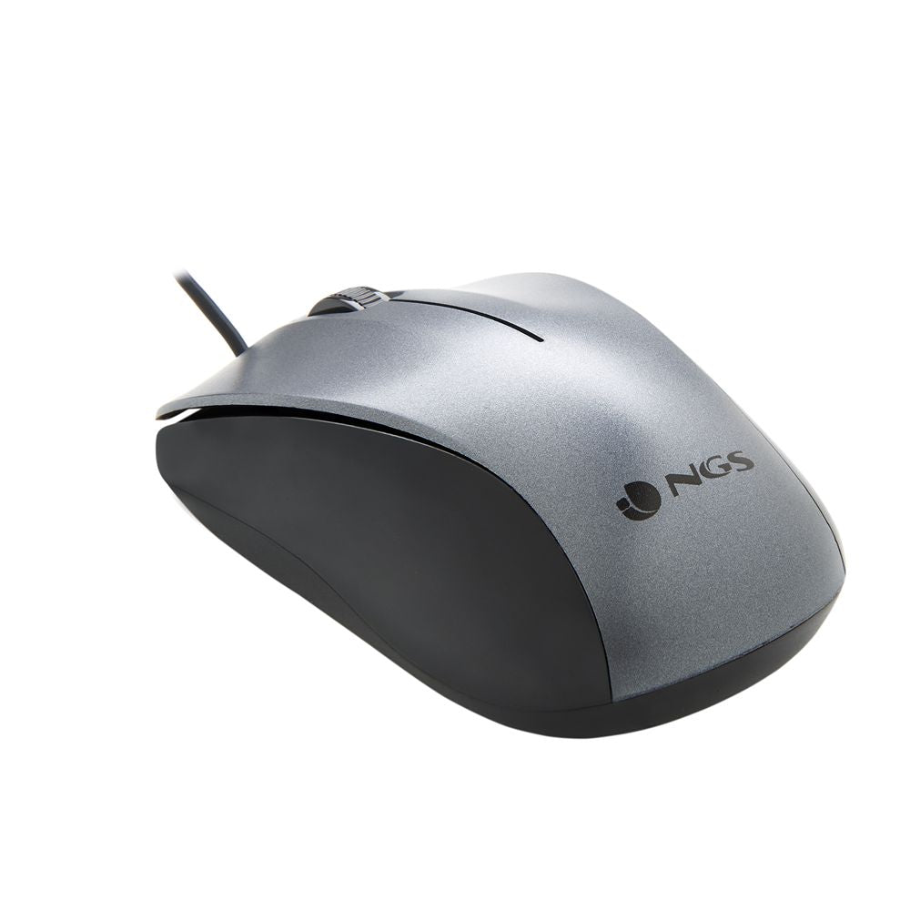 Ratón NGS Óptico USB-A 1200dpi Negro/Gris (CREW)