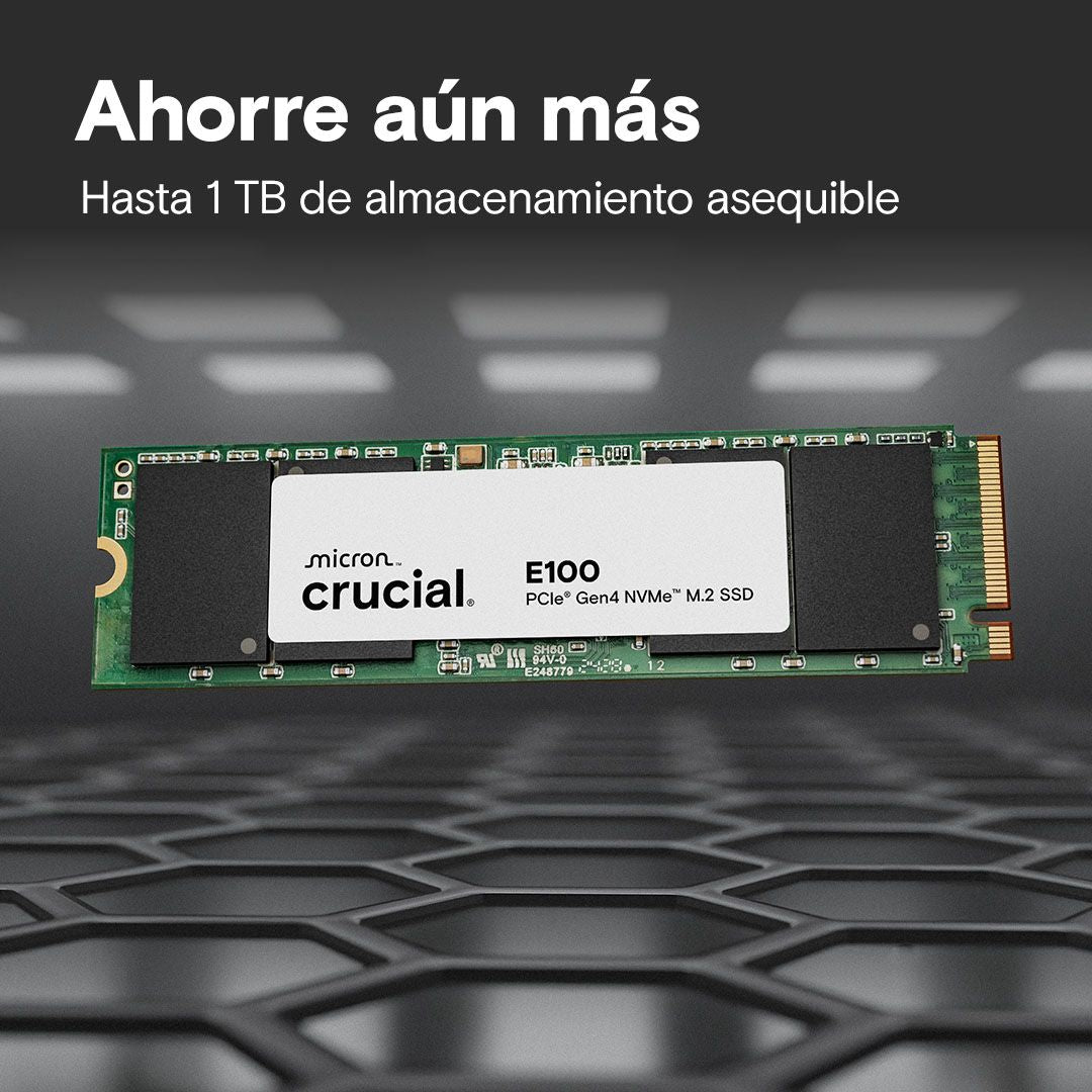 SSD CRUCIAL E100 480Gb M.2 NVMe PCIe4.0 (CT480E100SSD8)