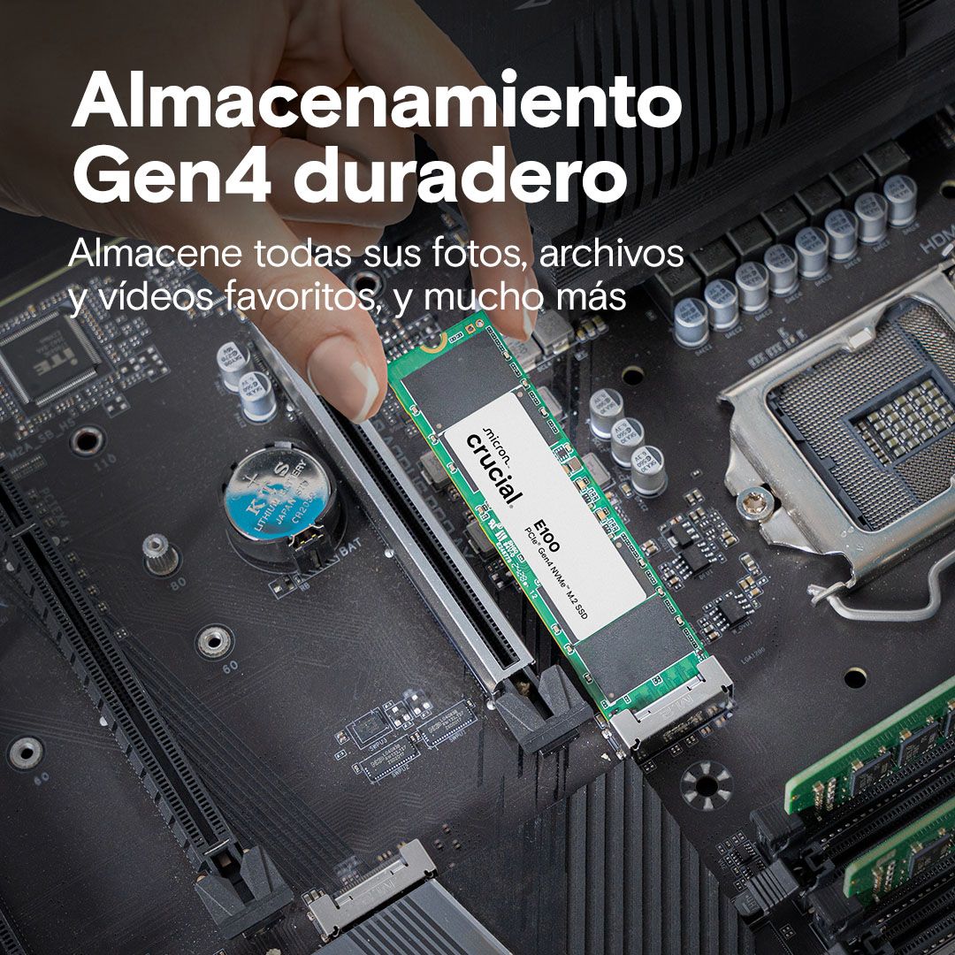 SSD CRUCIAL E100 480Gb M.2 NVMe PCIe4.0 (CT480E100SSD8)