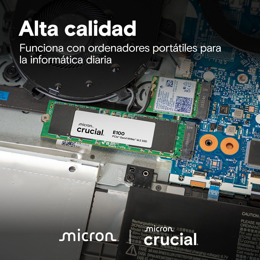 SSD CRUCIAL E100 480Gb M.2 NVMe PCIe4.0 (CT480E100SSD8)