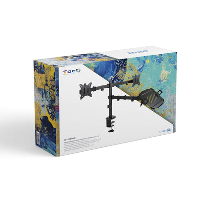 Soporte Mesa TooQ 2 Monitores 1 Portátil (DB1202TN-B)