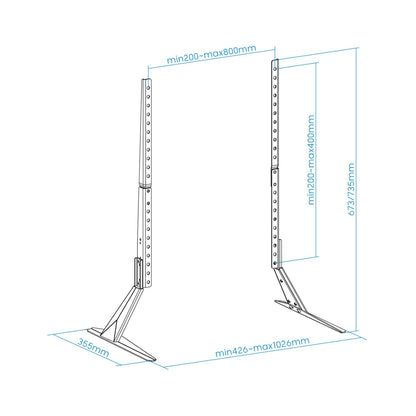 Soporte de Mesa TOOQ 23"-75" Máx 40Kg Negro (DB2375F-B)