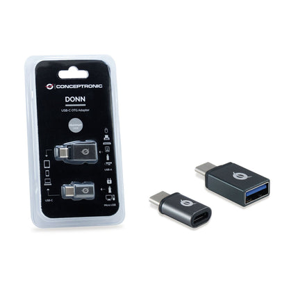 Adaptador CONCEPTRONIC USB-C a USB-A/mUSB 2Un (DONN04G)
