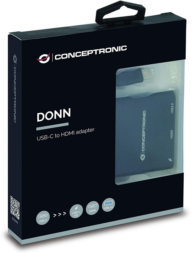 Adaptador CONCEPTRONIC 9en1 USB-C 3.0 Negro (DONN06G)