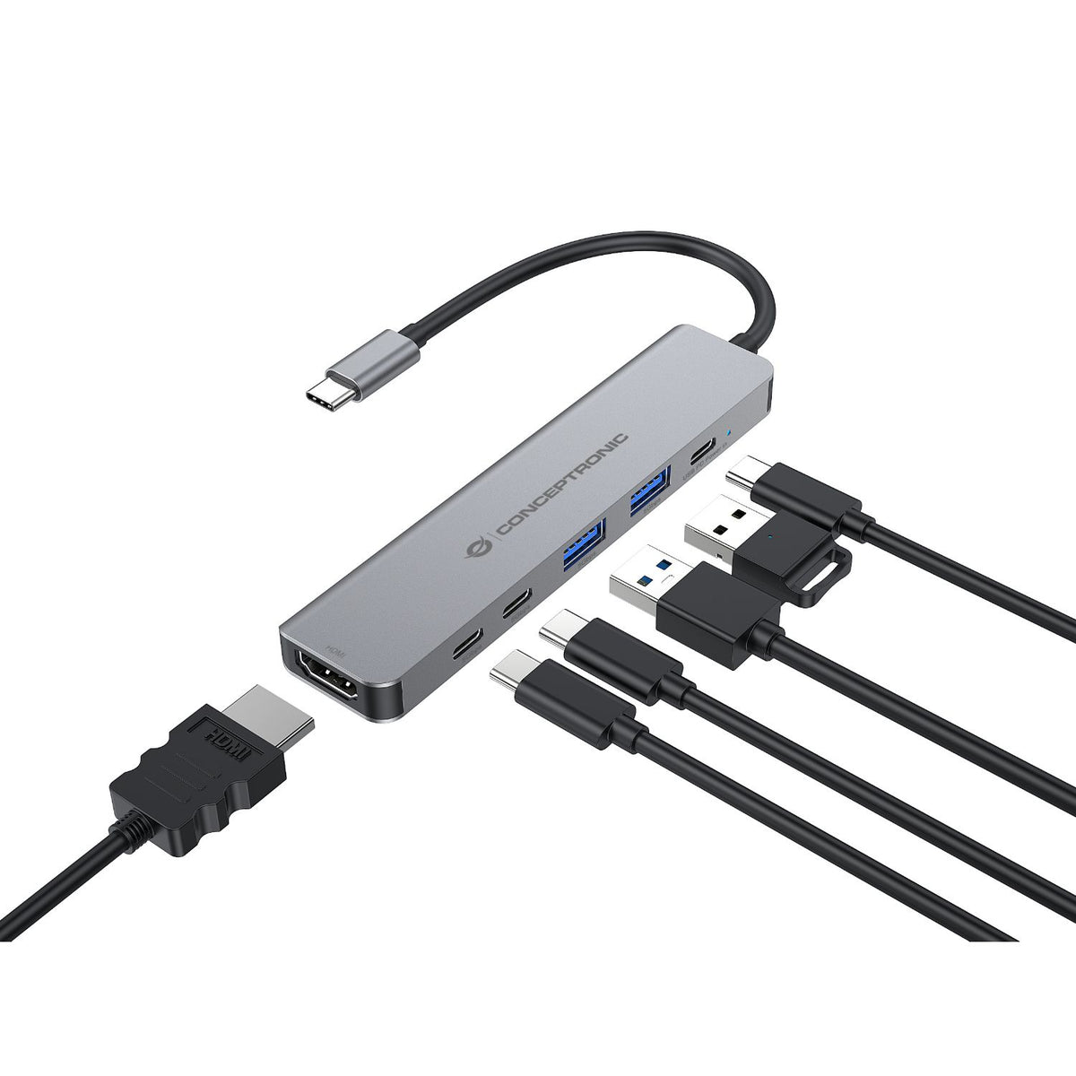 Docking CONCEPTRONIC USB-C a USB-A/USB-C/HDMI (DONN33G)