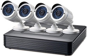 Grabador Videovigilancia CCTV de 4 Camaras Incluidas para Interior o Exterior (1280x720) 8 Canales sin HDD Admite hasta 6Tb HDMI VGA 2xUSB RJ45