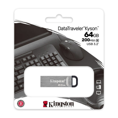 Pendrive Kingston Metal 64Gb USB-A Plata (DTKN/64GB)