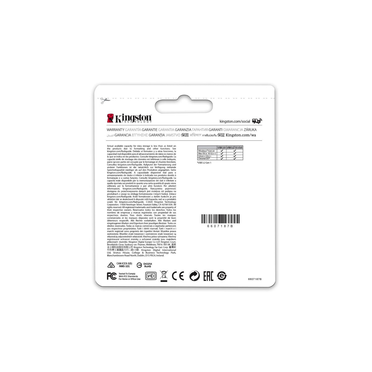 Pendrive Kingston Micro 64Gb USB-A 3.0 (DTMC3G2/64GB)