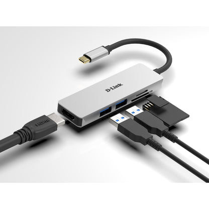 Docking D-Link Usb-C USB3/HDMI/Lector tarj. (DUB-M530)