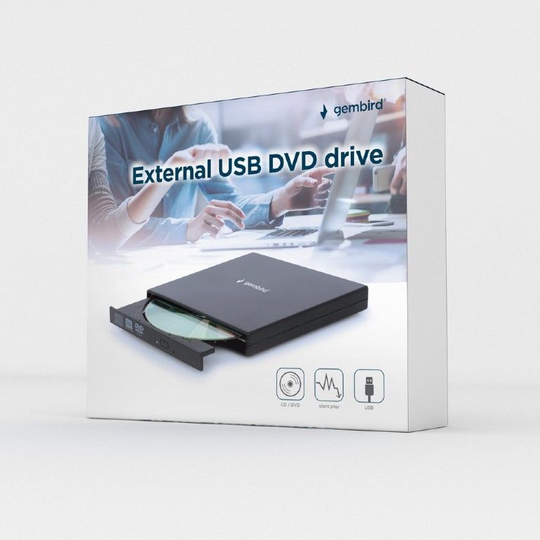 Lector DVD GEMBIRD DVD±RW USB 2.0 Negro (DVD-USB-04)