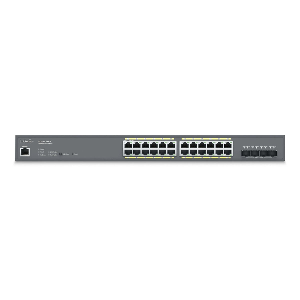 Switch EnGenius 24xRJ45 GbE 4xSFP+ PoE 1U (ECS1528FP)